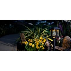 Solar Square Glass Stake Light