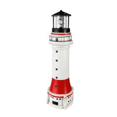 Solar 30" Red And White Lighthouse