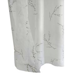 52" x 84" Rally Printed Sheer Grommet-White
