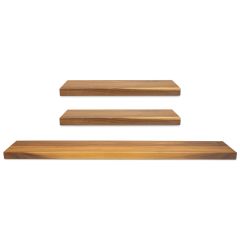 Three Acacia Floating Shelves