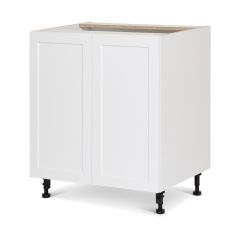30" White Thermafoil Shaker Base Cabinet