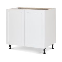 36" White Thermafoil Shaker Sink Base Cabinet