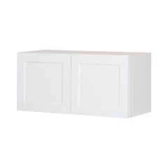 30" x 14" White Thermafoil Shaker Refrigerator Cabinet