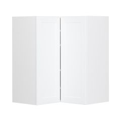 24" x 24" White Thermafoil Wall Shaker Corner Cabinet