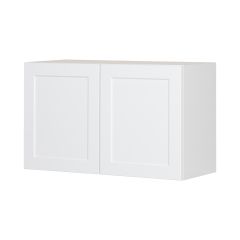 30" x 18" White Thermafoil Shaker Wall Oven Cabinet