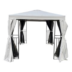 8 x 8 Light Gray Arch Gazebo