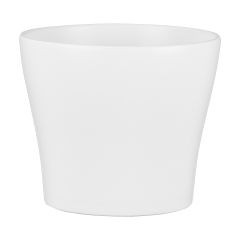 6.7" Matte White Ceramic Pot