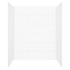60" Versaline Alcove Wall Kit-Vertical-White