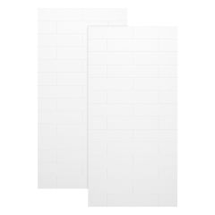 42" Denso Glue Up Two-Piece Wall Kit Modern Subway-White