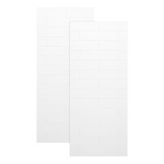 36" Denso Glue Up Two-Piece Wall Kit Modern Subway-White