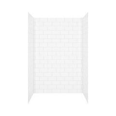 48" Versaline Alcove Wall Kit Subway-White
