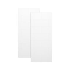 36" Denso Glue Up 2-Piece Wall Kit Traditional Subway White