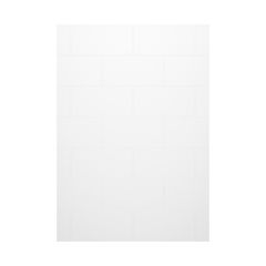 62" Denso Glue Up Back Wall Traditional Subway-White