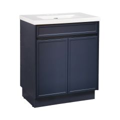 Dieppe 30" Vanity In Navy Blue With Ceramic Top
