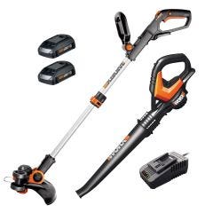 Worx 20V Grass Trimmer + Edger and Blower Combo Kit
