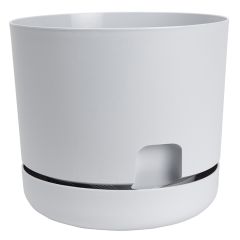 8" Oasis Self-Watering Pot- Light Gray