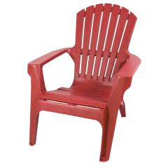Commercial Grade Resin Adirondack Chair-Red