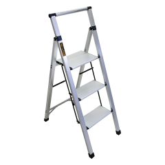 Metaltech 3-Step Ultra-Flat Aluminum Step Stool Type 1