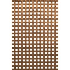 Brown Pressure Treated 4' x 8' Georgian Privacy Lattice