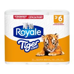 Royale Tiger Towel 3 Double Roll