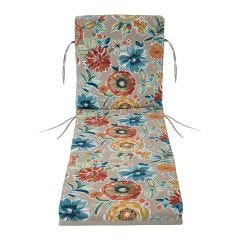 Lounger Cushion Reversible-Beige Flower