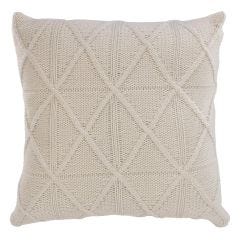 Ivory Knit Textured Cushion