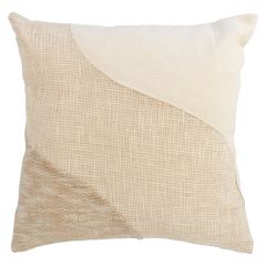 Two-Tone Beige Weaved Cushion