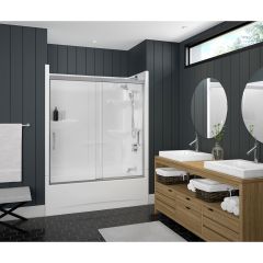 Incognito Tub Door 57 51-54 x 56 3/4" Chrome 8mm