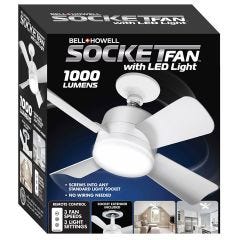 Bell+Howell SocketFan LED Light with Remote