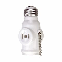 Socket Adapter With Pull Chain And Outlet