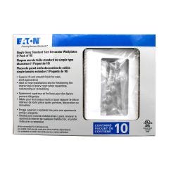 Eaton Decorator 1-Gang Wall Plate-10/Pack