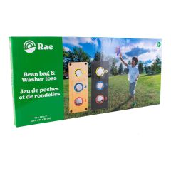 Jeu de lancer de sacs de haricots et de rondelles