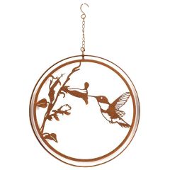 25" Hummingbird Hanging Metal Rust