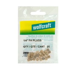 1/4" Birch Flat Head Plug-25/Bag