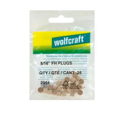 5/16" Birch Flat Head Plug-25/Bag