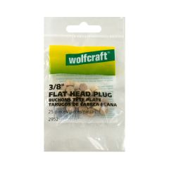 3/8" Birch Flat Head Plug-25/Bag