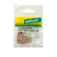 1/4" Birch Round Head Plug-25/Bag