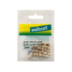 5/16" Birch Round Head Plug-25/Bag