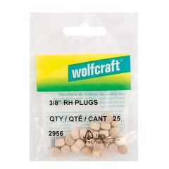 3/8" Birch Round Head Plug-25/Bag