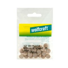 1/2" Birch Round Head Plug-25/Bag