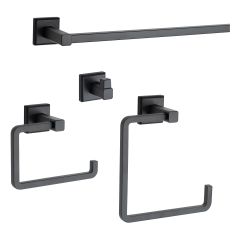 Ultra 4 Piece Bath Set-Matte Black