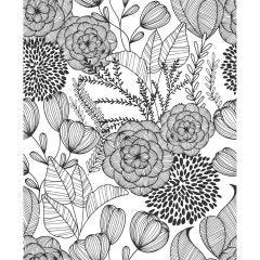 Black Secret Garden Peel & Stick Wallpaper