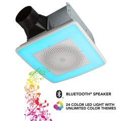 Broan 110 CFM 1.5 Sones ChromaComfort With Bluetooth Speaker