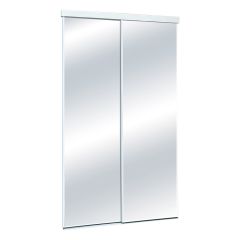 Sliding Clear Mirror White Frame 36" x 80 1/2"
