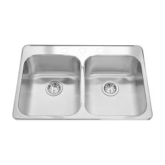Double Bowl Kitchen Sink 20" x 31" x 8"