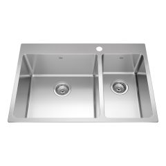 Stainless Steel Combination Bowl Sink 21" x 31" x 9"