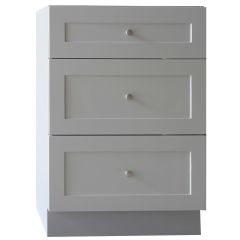 24" Classic 3 Drawer Laundry Base Cabinet