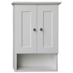 18" Classic White Wall Cabinet