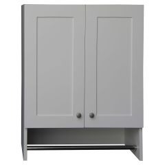 24" Classic Laundry Storage Cabinet With Hang Rod