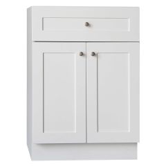 24" Classic White Laundry Base Cabinet